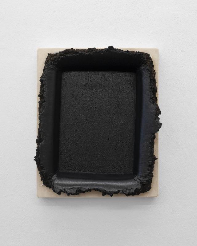 Andrew Dadson, Black Restretch with Soil (East Vancouver), 2017