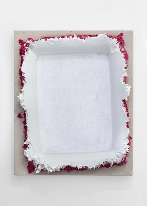Andrew Dadson, White Re-stretch with Pink, 2017