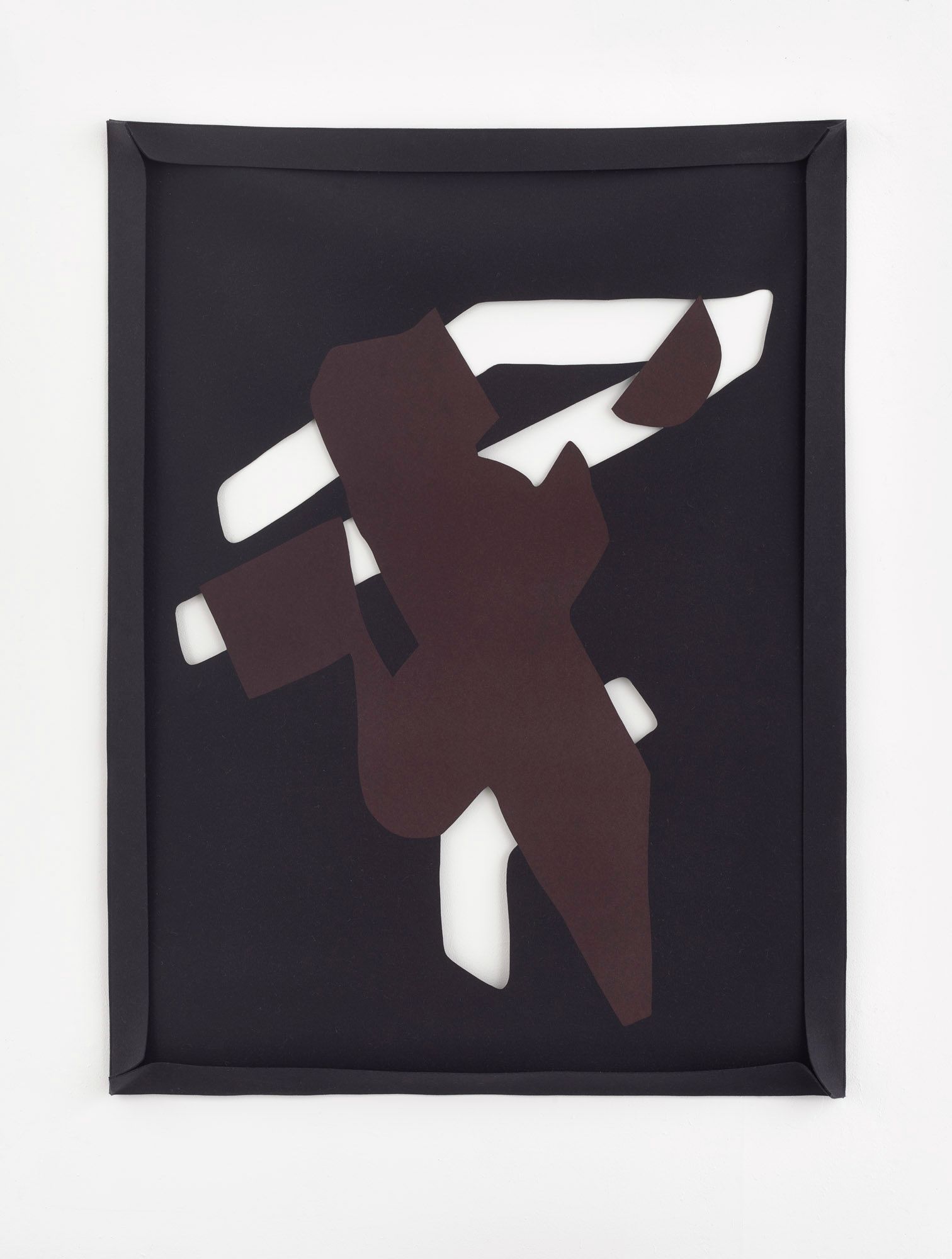 Arturo Herrera, Untitled (Brown on black), 2021
