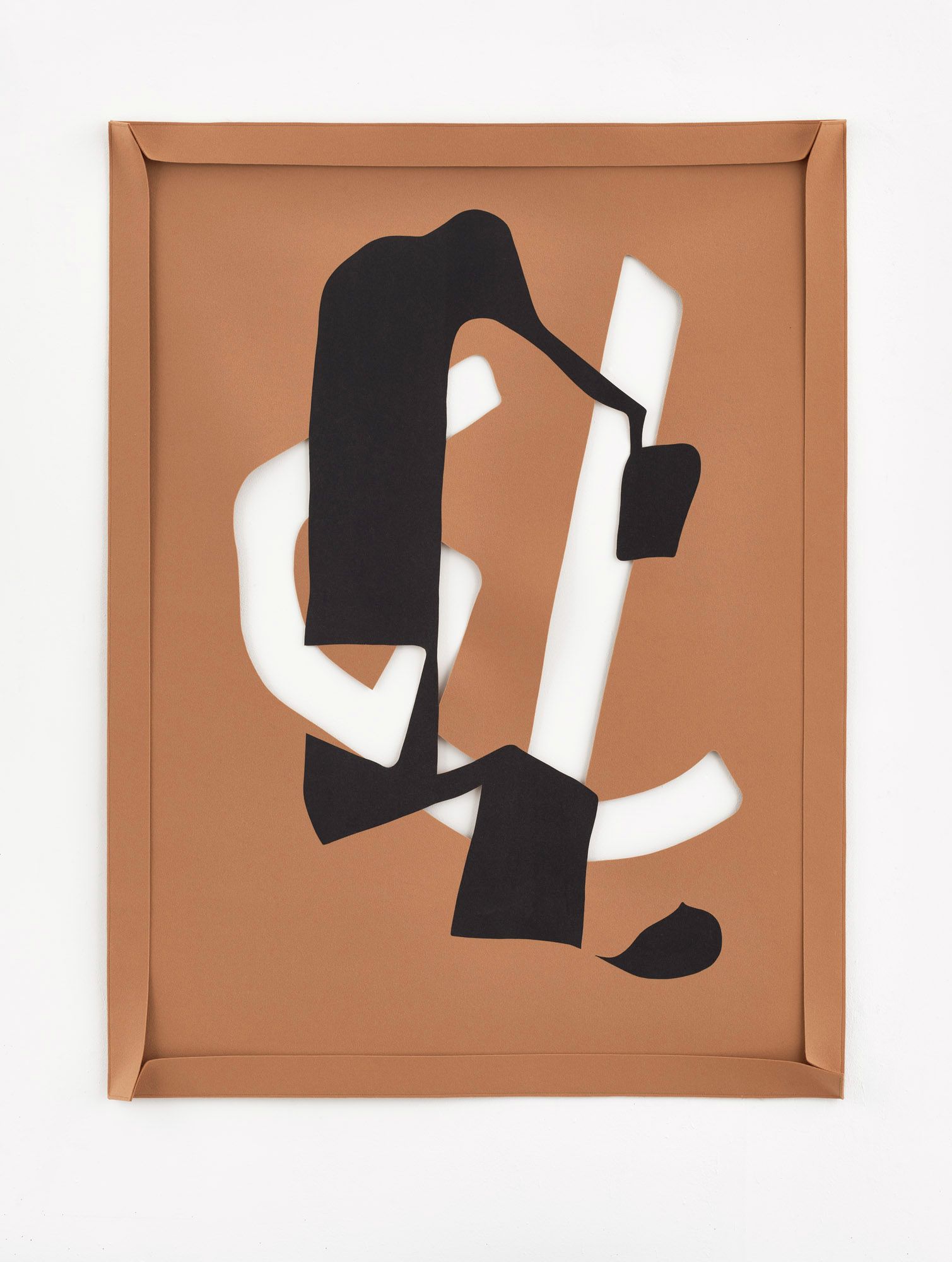 Arturo Herrera, Untitled (Black on light brown), 2021