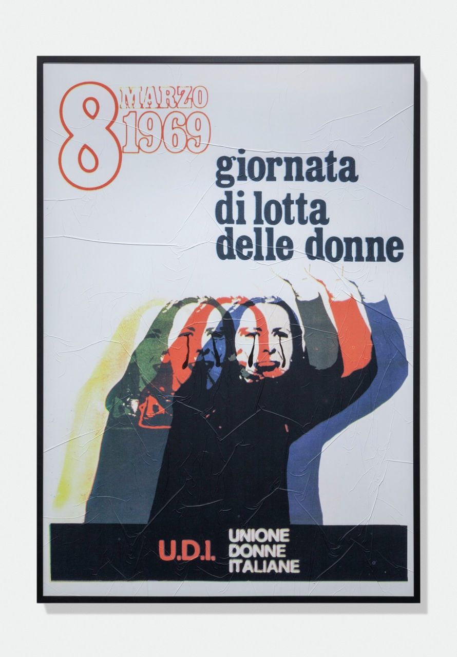 Francesco Vezzoli, MANIFESTO FEMMINISTA CHE PIANGE (8 MARZO 1969), 2017
