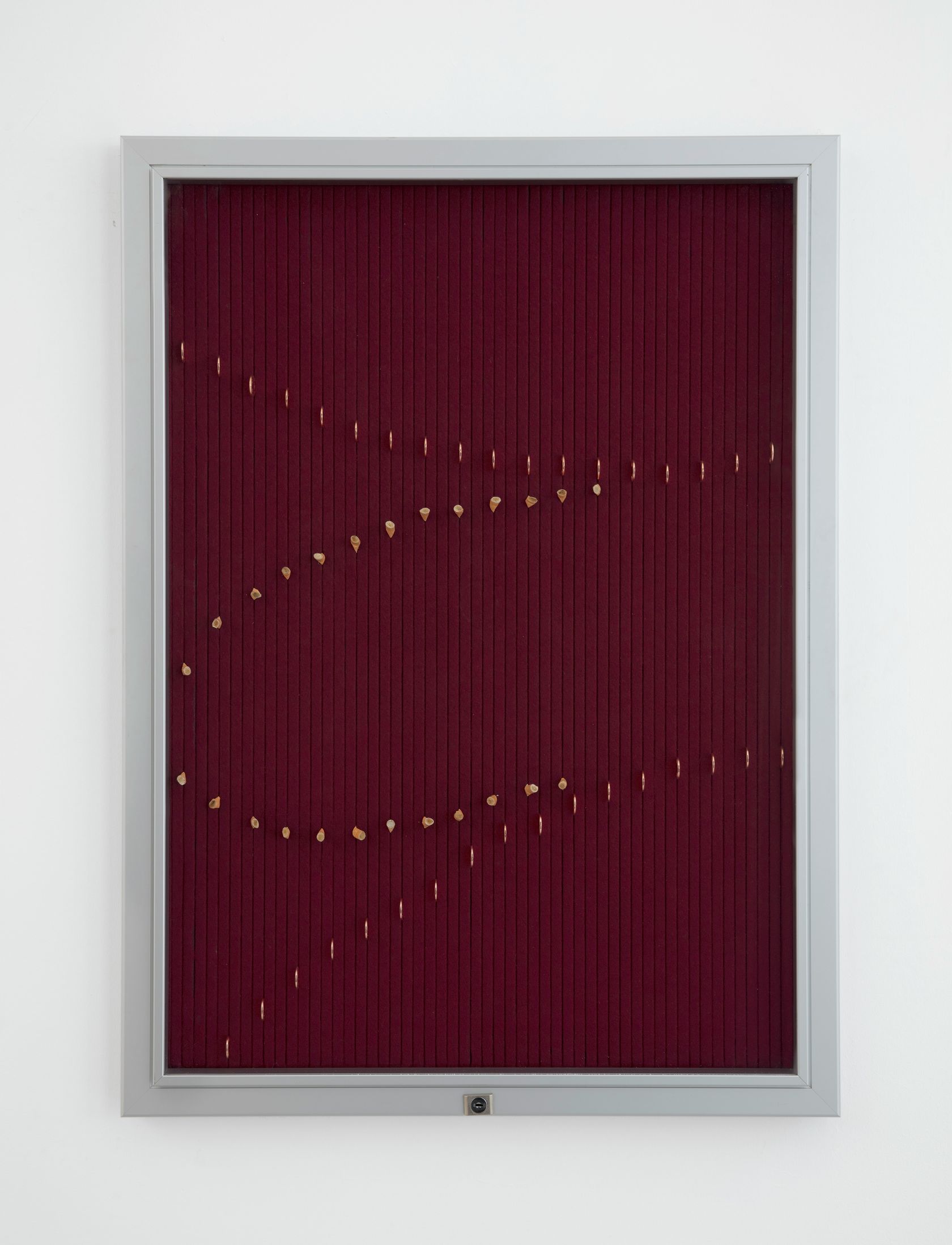 Gabriel Kuri, Untitled red dotted lines, 2021