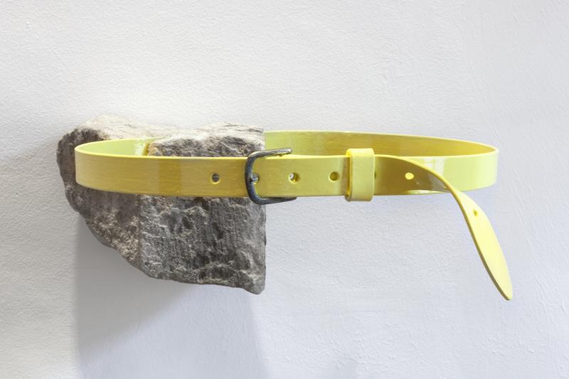 Jim Lambie, Asteroid Belt (Yellow), 2018