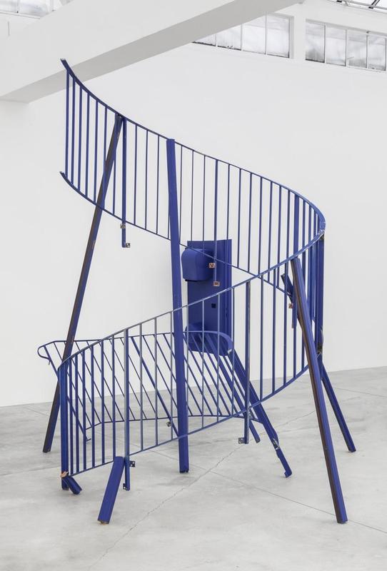 Mike Nelson, Cloak of rags (a tower between basements, with bannisters), 2017