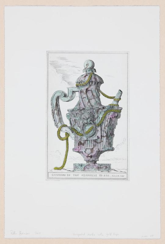 Pablo Bronstein, Variegated Marble with Gold Rope, 2011