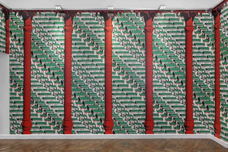 Pablo Bronstein, Tiers of houses, 2017