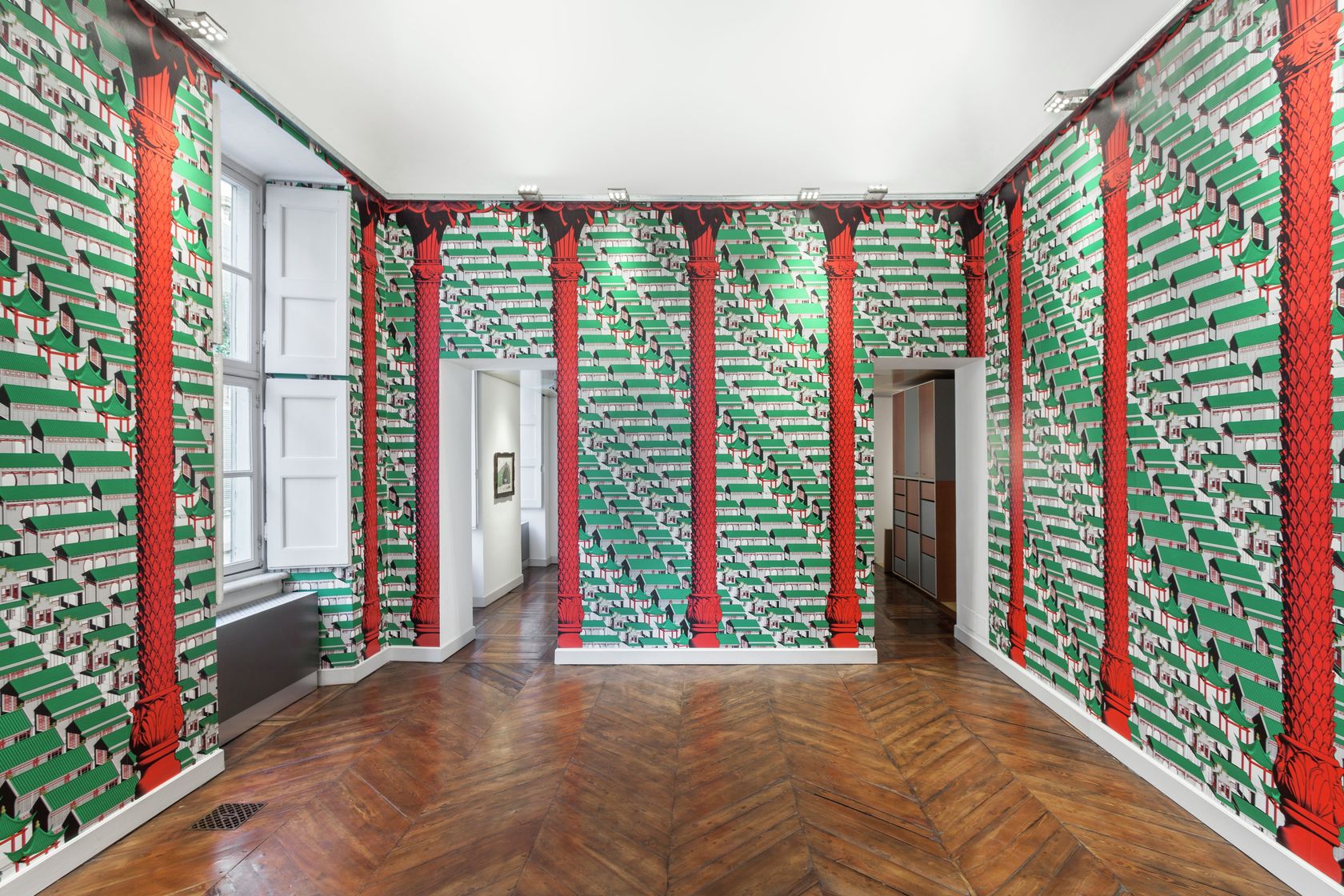 Pablo Bronstein, Tiers of houses, 2017