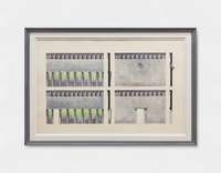 Pablo Bronstein, Design for Plecnik decorative scheme confusing some interior and exterior architectural features, 2019