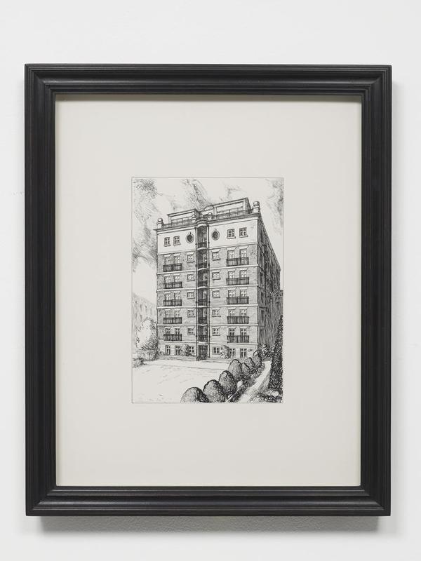 Pablo Bronstein, Walnut Court, St Mary’s Gate, Kensington Green, W8, 2017
