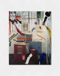 Sam Falls, Unpacking My Library 1 (after Walter Benjamin), 2019