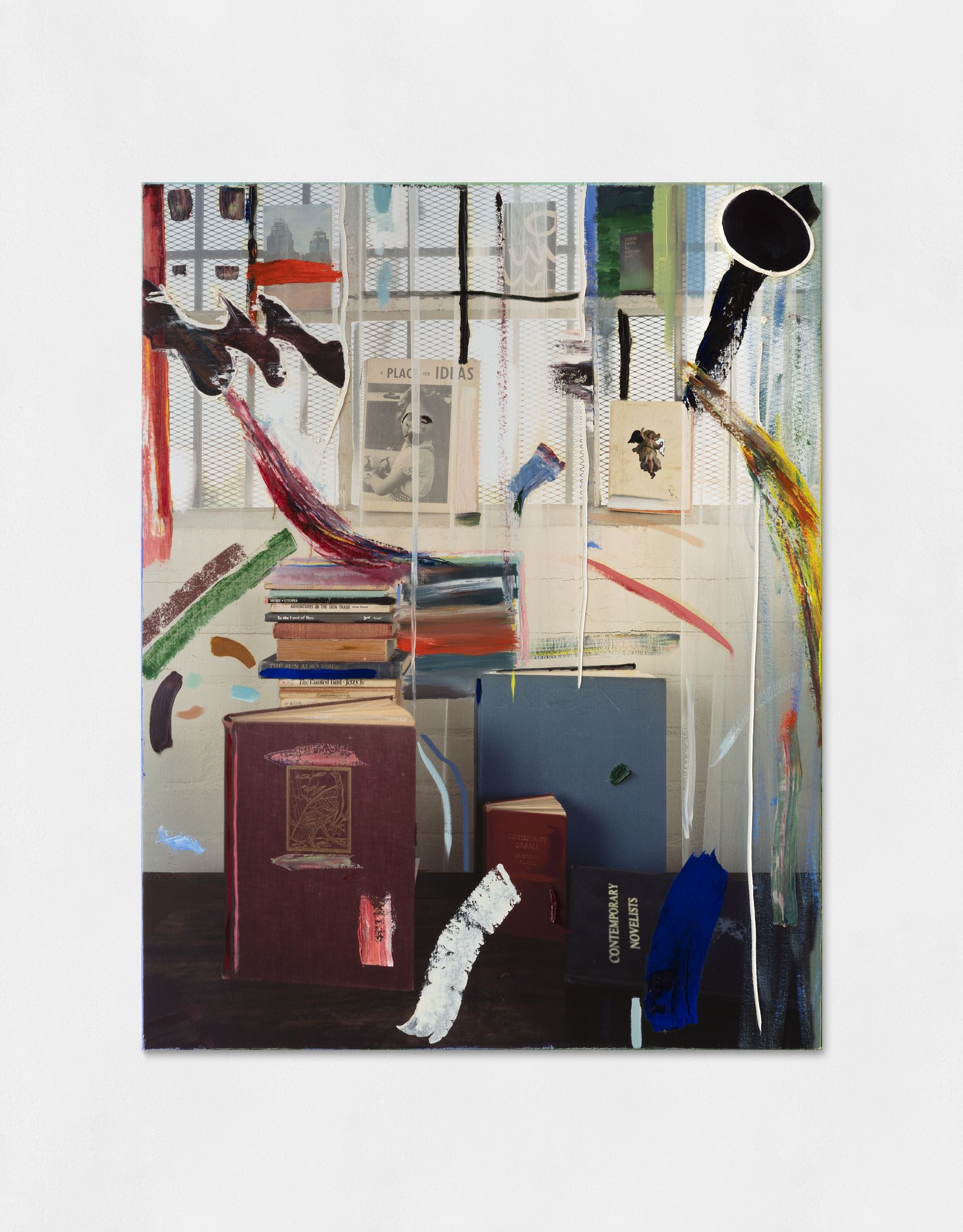 Sam Falls, Unpacking My Library 1 (after Walter Benjamin), 2019