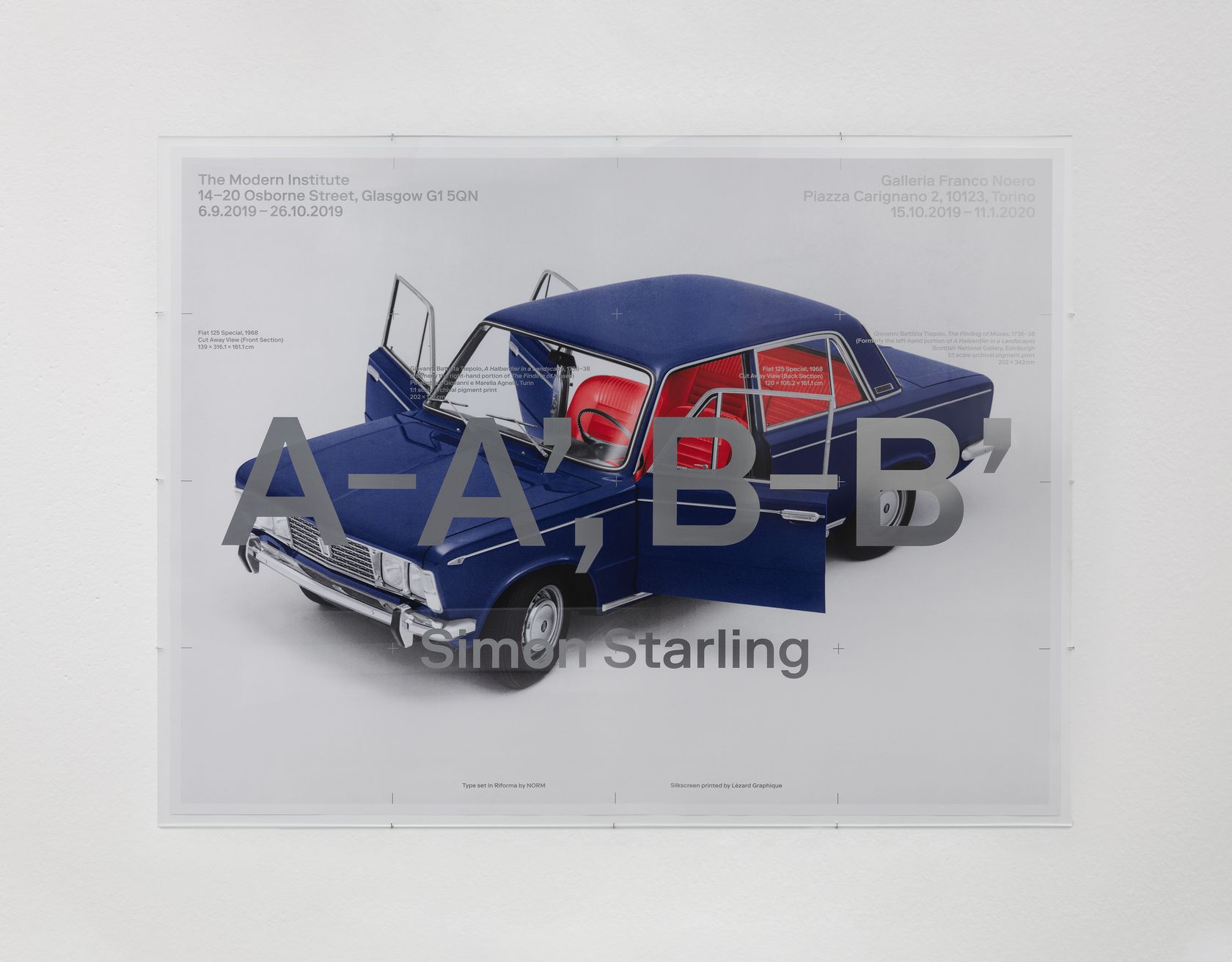 Simon Starling, A-A', B-B' (Posters), 2019